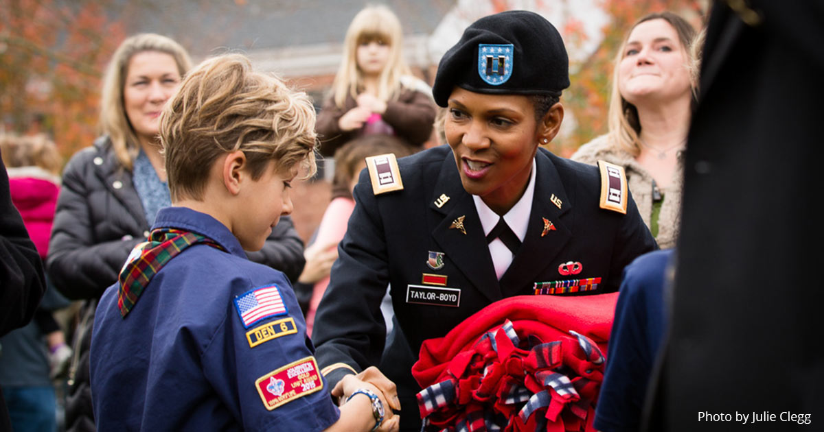 Veterans Day in Issaquah Highlands Boy Scouts 2016