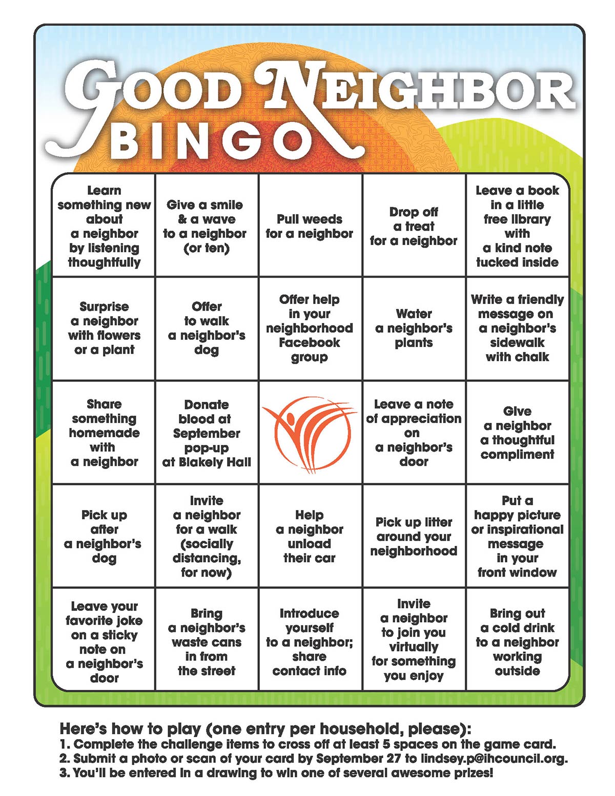 Good Neighbor Bingo Card