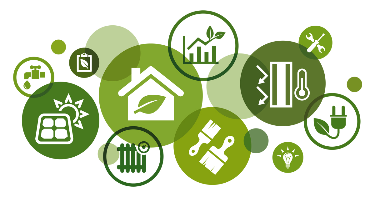 green home circles icons